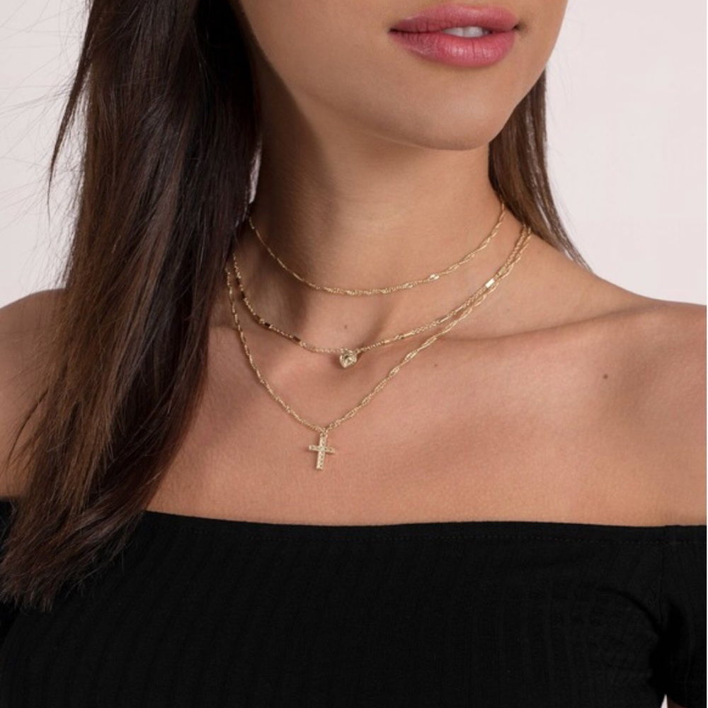 NWOT Gold layered necklace